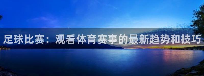 足球比赛：观看体育赛事的最新趋势和技巧